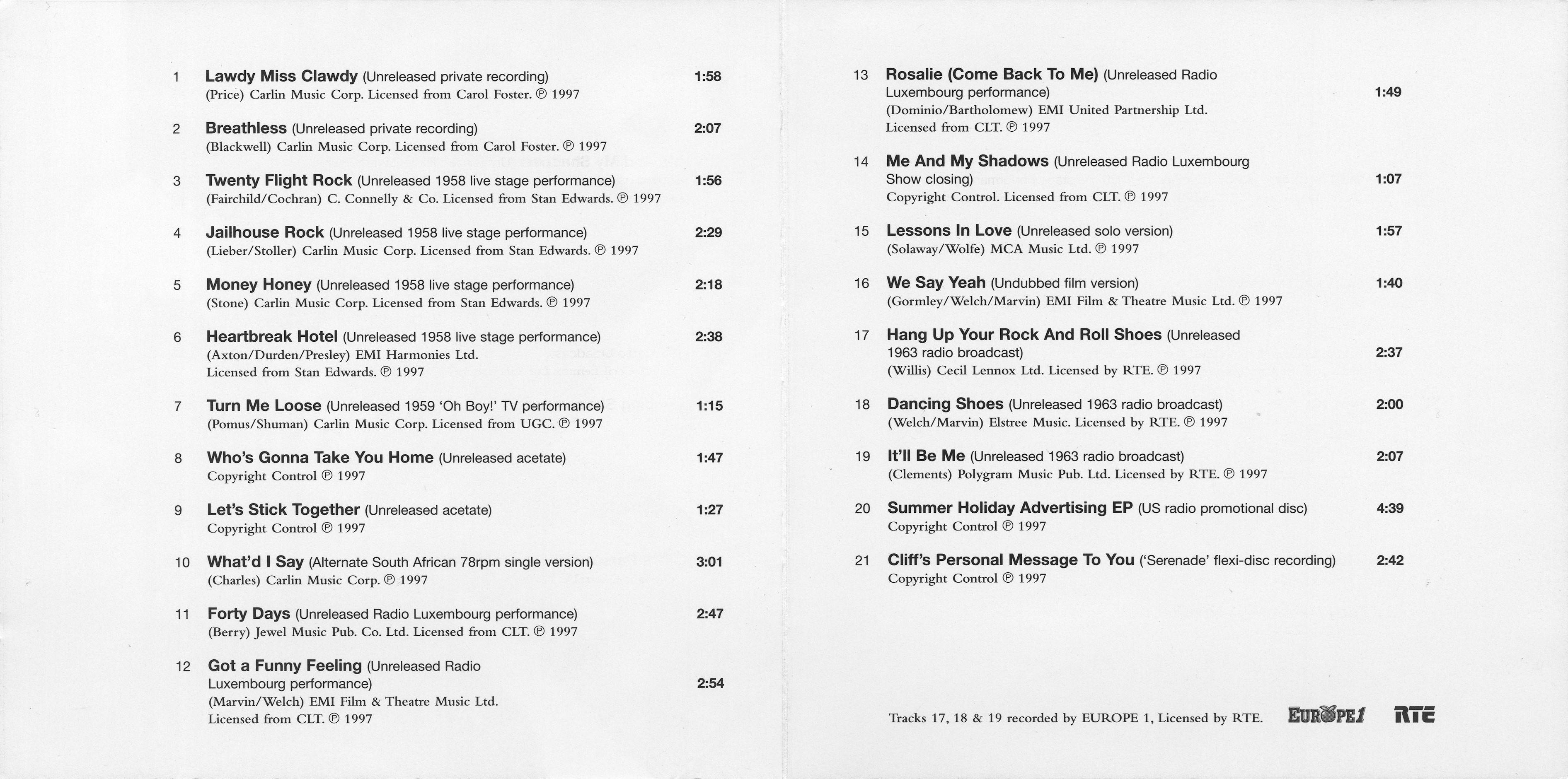 Cliff Richard The Rock N Roll Years 1958 1963 [booklet2]